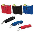 Wide Folding Tote Bag w/ Carabiner Clip